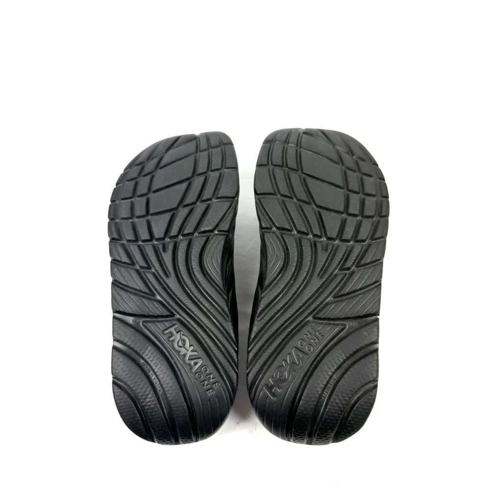 Hoka One One Ora Recovery Flip Flops Mens 11 Sandals Black Anthracite New